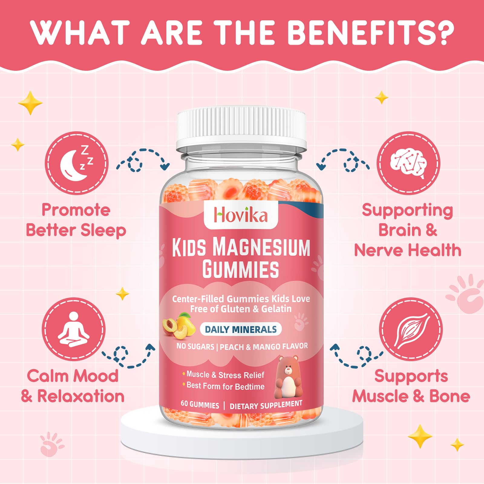 Hovika Magnesium Sleep Gummies 200g side view