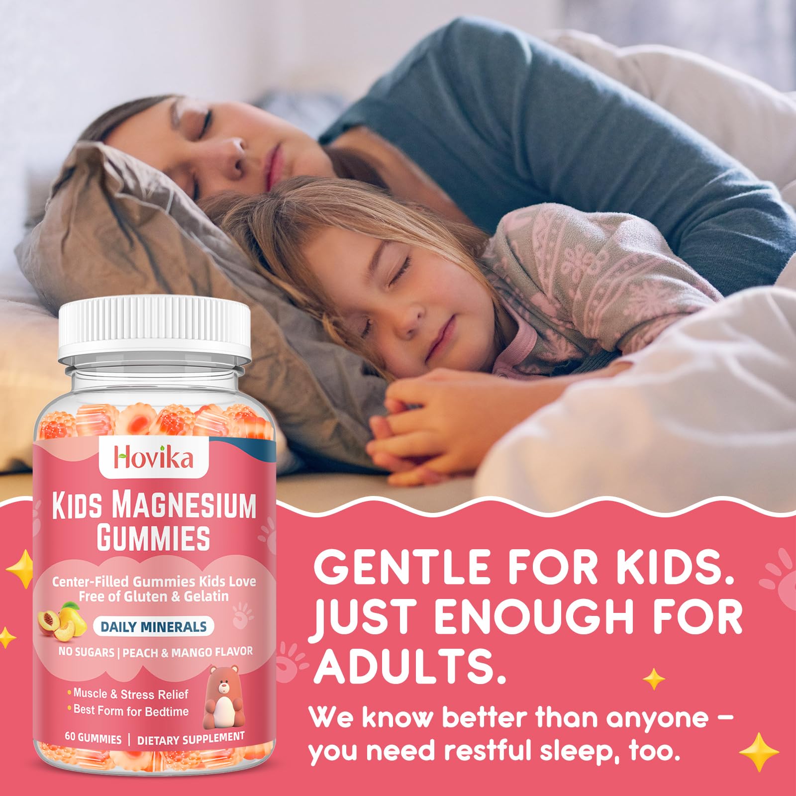 Hovika Magnesium Sleep Gummies gummy texture close-up