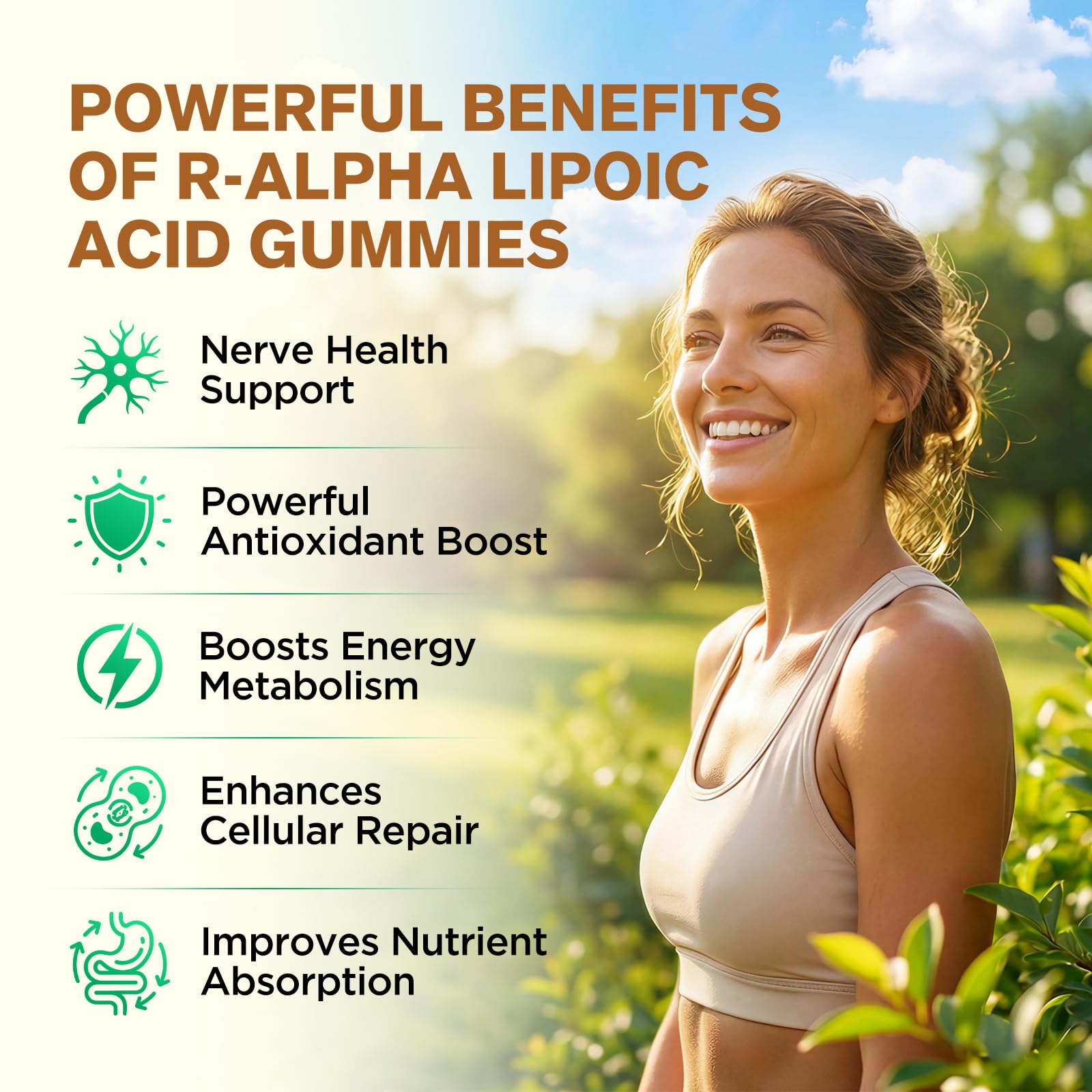 Hovika Nerve Support Gummies side view with nutritional information
