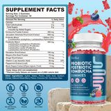 Hovika Probiotic Kombucha Gummies mixed berry flavour close-up