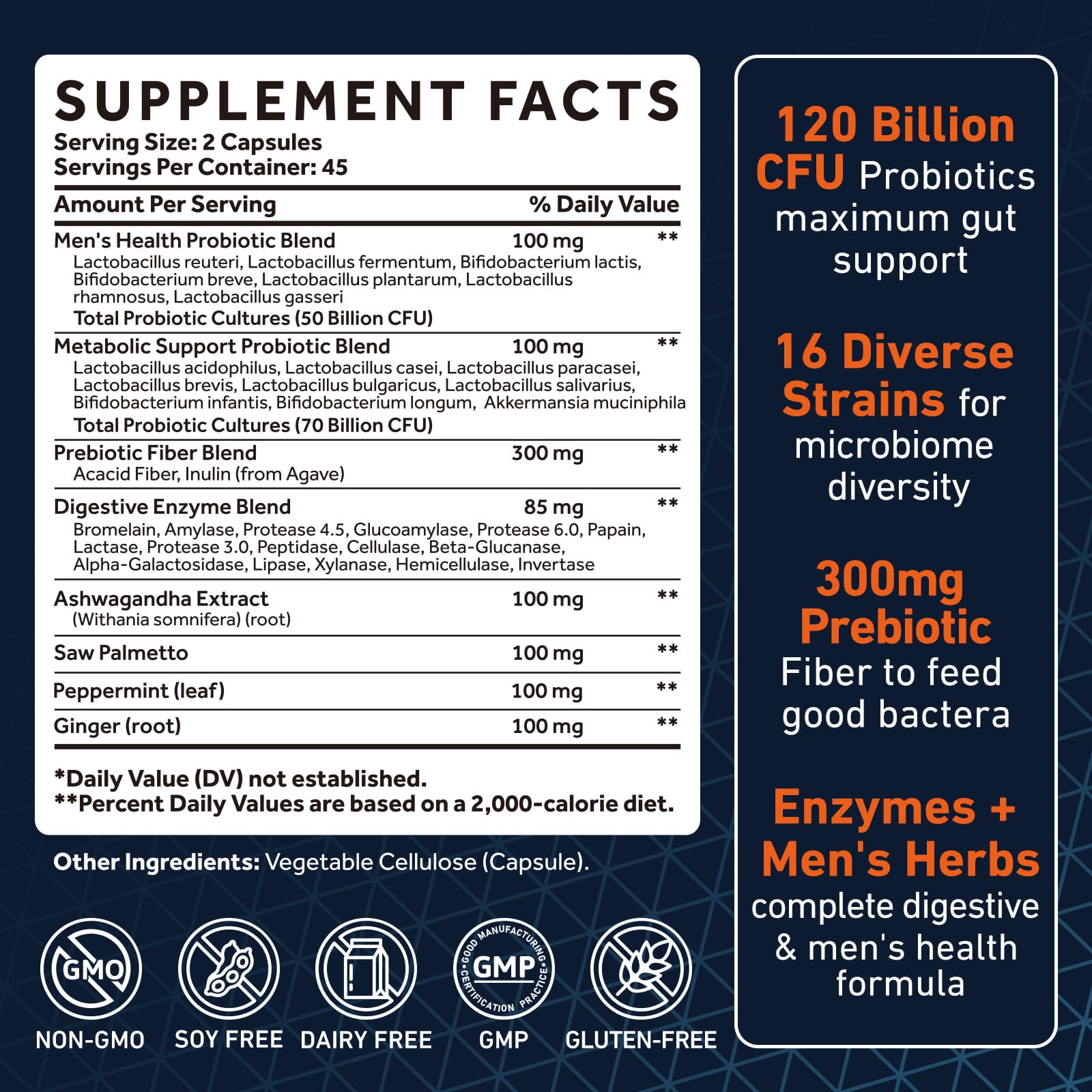 Hovika Probiotics for Men capsules close-up