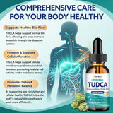 Hovika TUDCA Liquid Drops 1200mg bottle on a kitchen counter