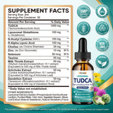 Hovika TUDCA Liquid Drops 1200mg bottle side view