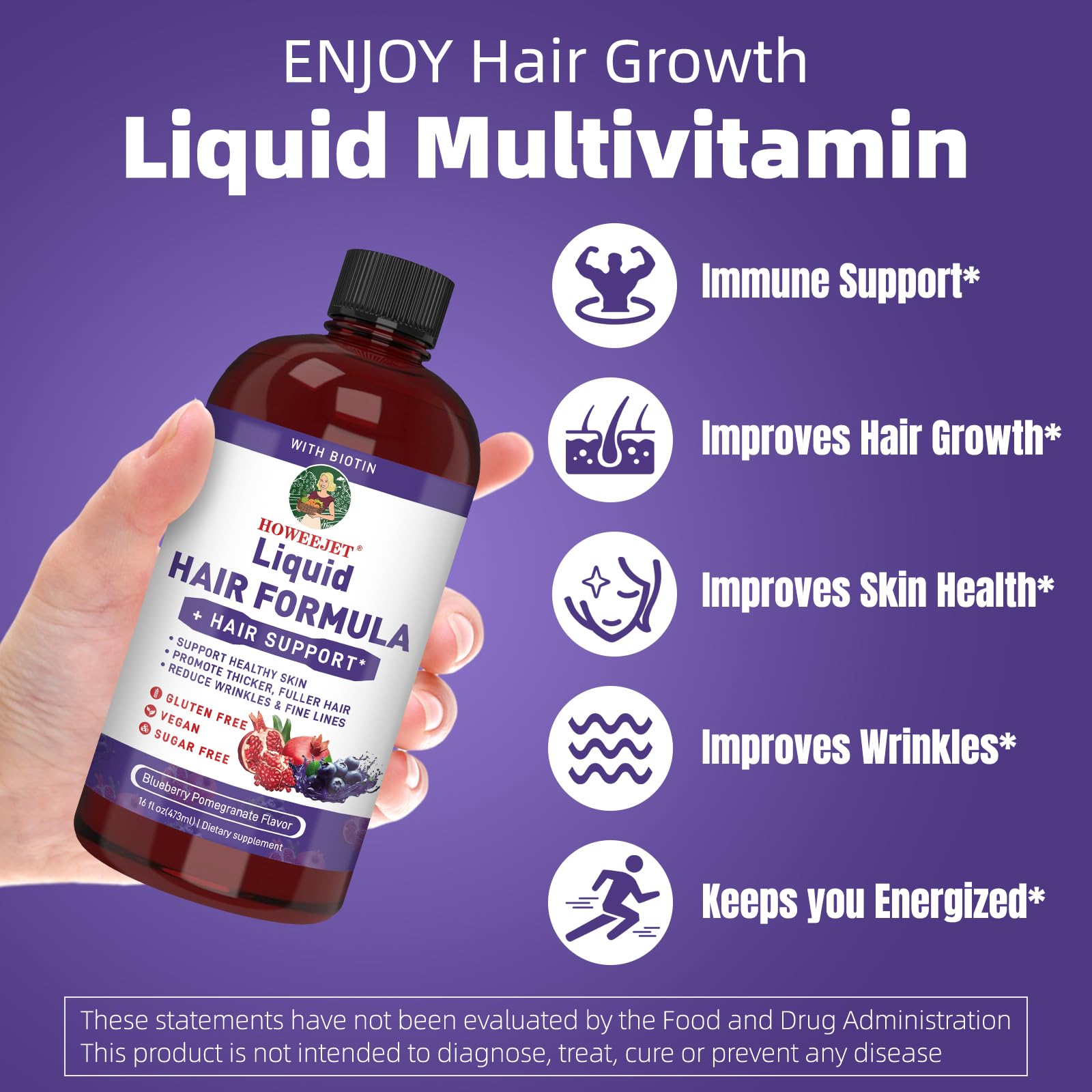 HOWEEJET Liquid Multivitamin packaging display