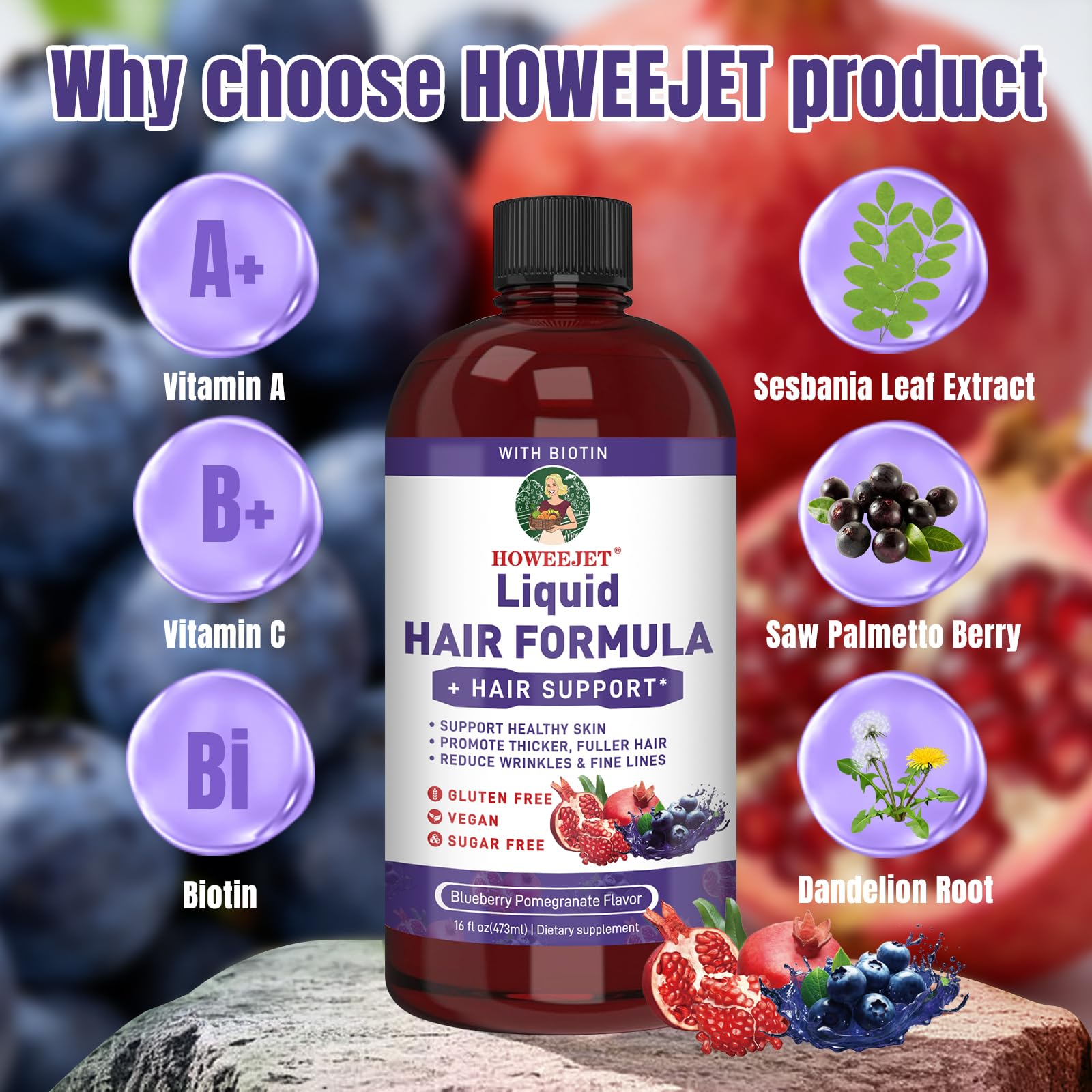 HOWEEJET Liquid Multivitamin with measuring spoon