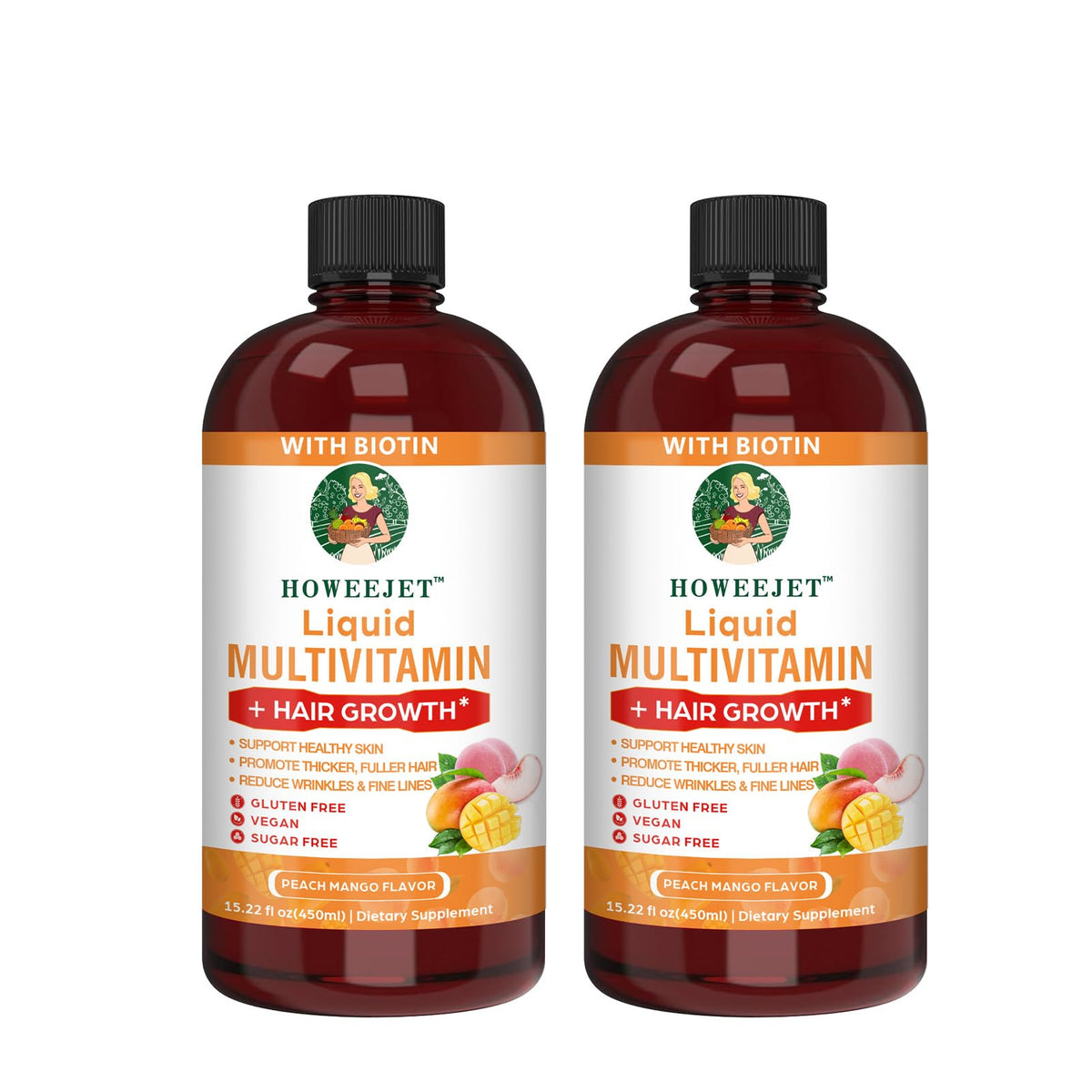 HOWEEJET Multivitamin Liquid Supplement bottle front view