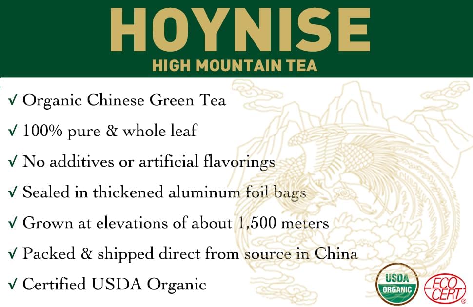 HOYNISE Organic Green Tea with fresh ingredients
