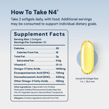 HPN N(4) Omega-3 Fish Oil supplement side view