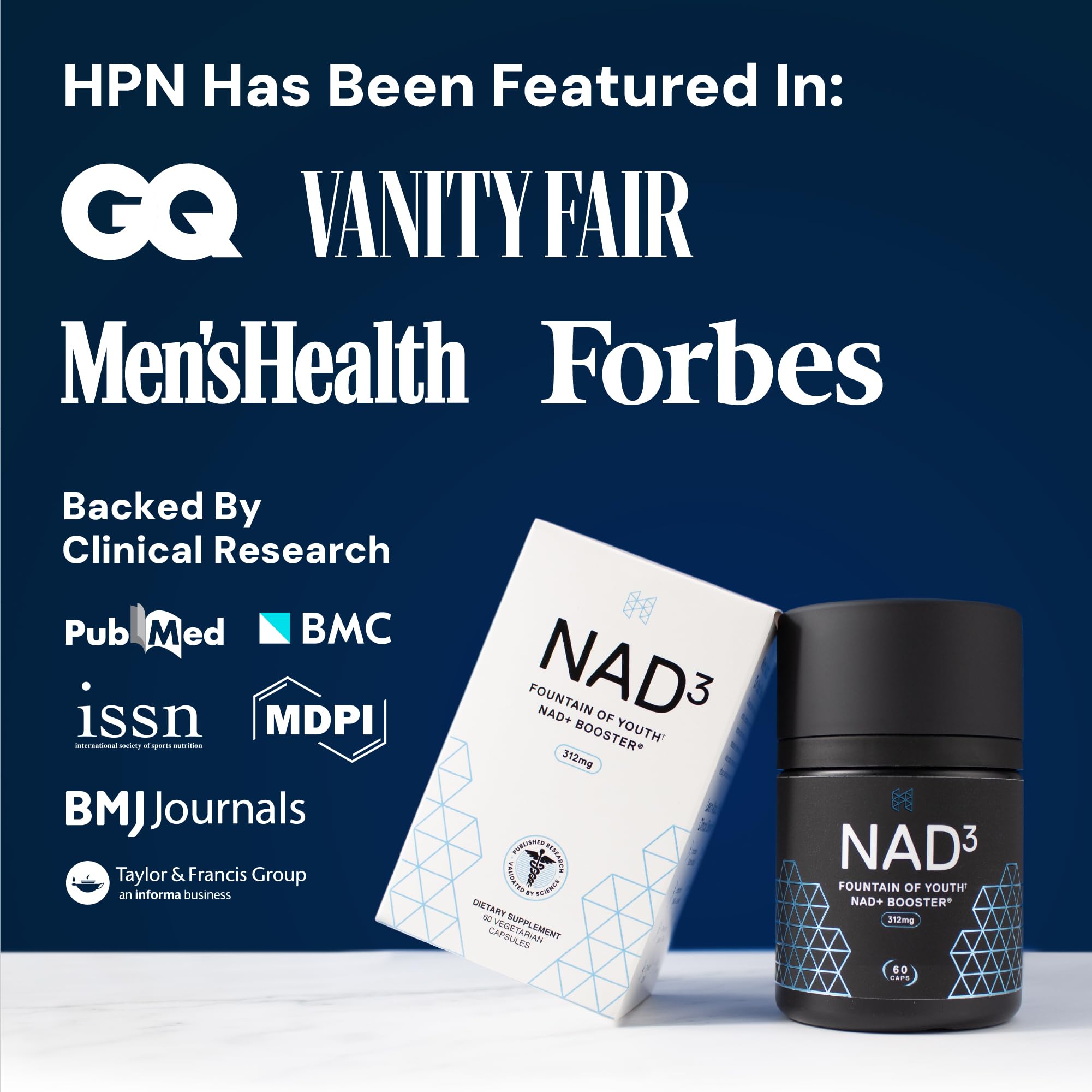 HPN NAD(3) supplement ingredients list