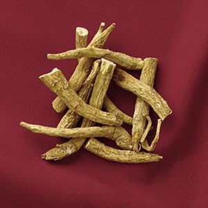 Hsu's American Ginseng Prongs 163g with traditional tea setup