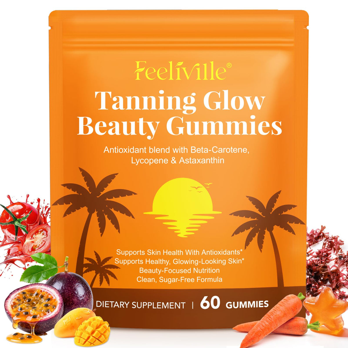 HuaangMaox Astaxanthin Tanning Gummies bottle front view