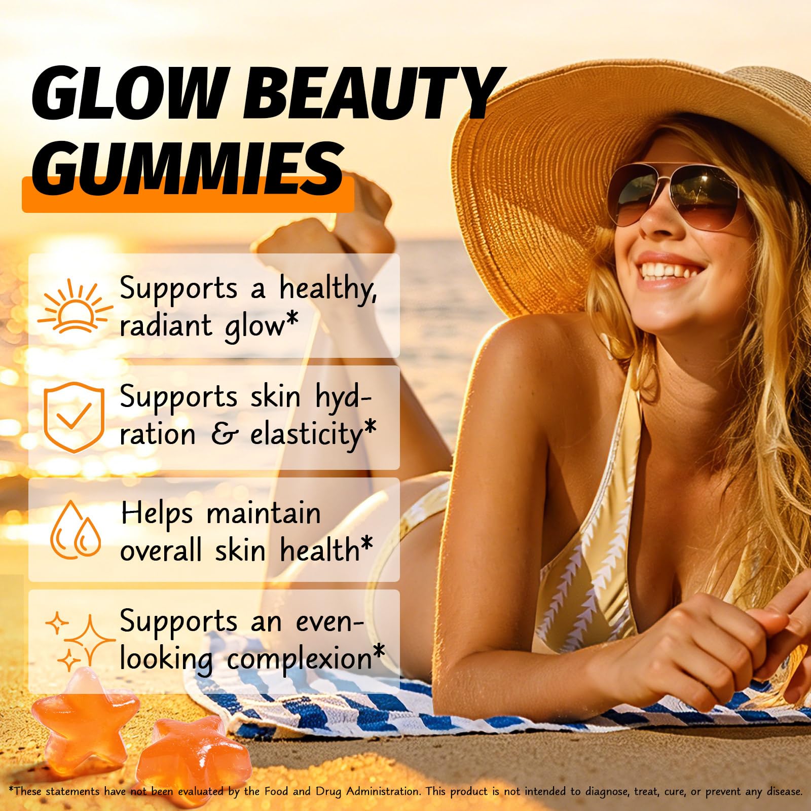 HuaangMaox Astaxanthin Tanning Gummies lifestyle scene