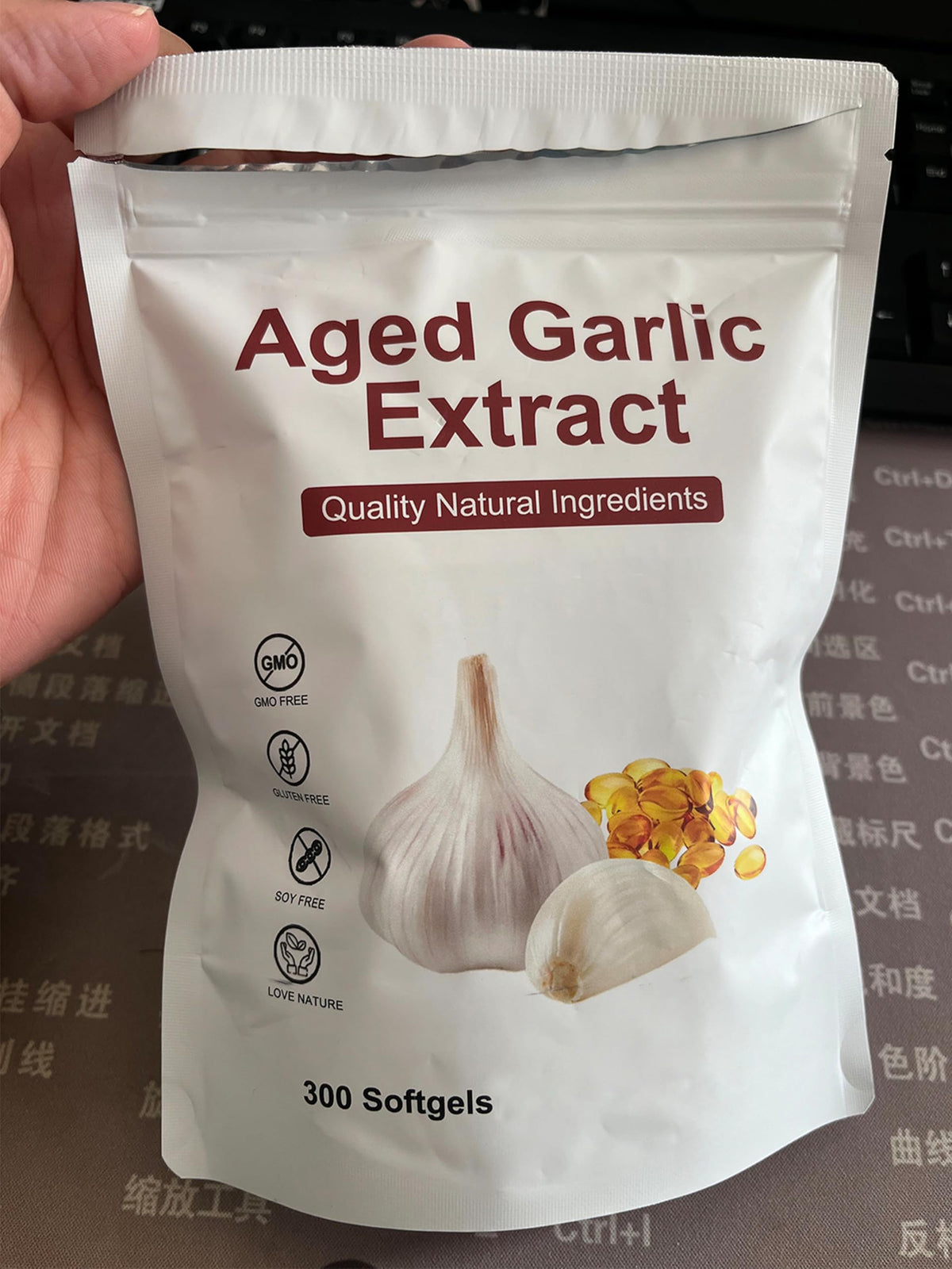 Huatsing Odourless Aged Garlic Supplement 7500mg front view