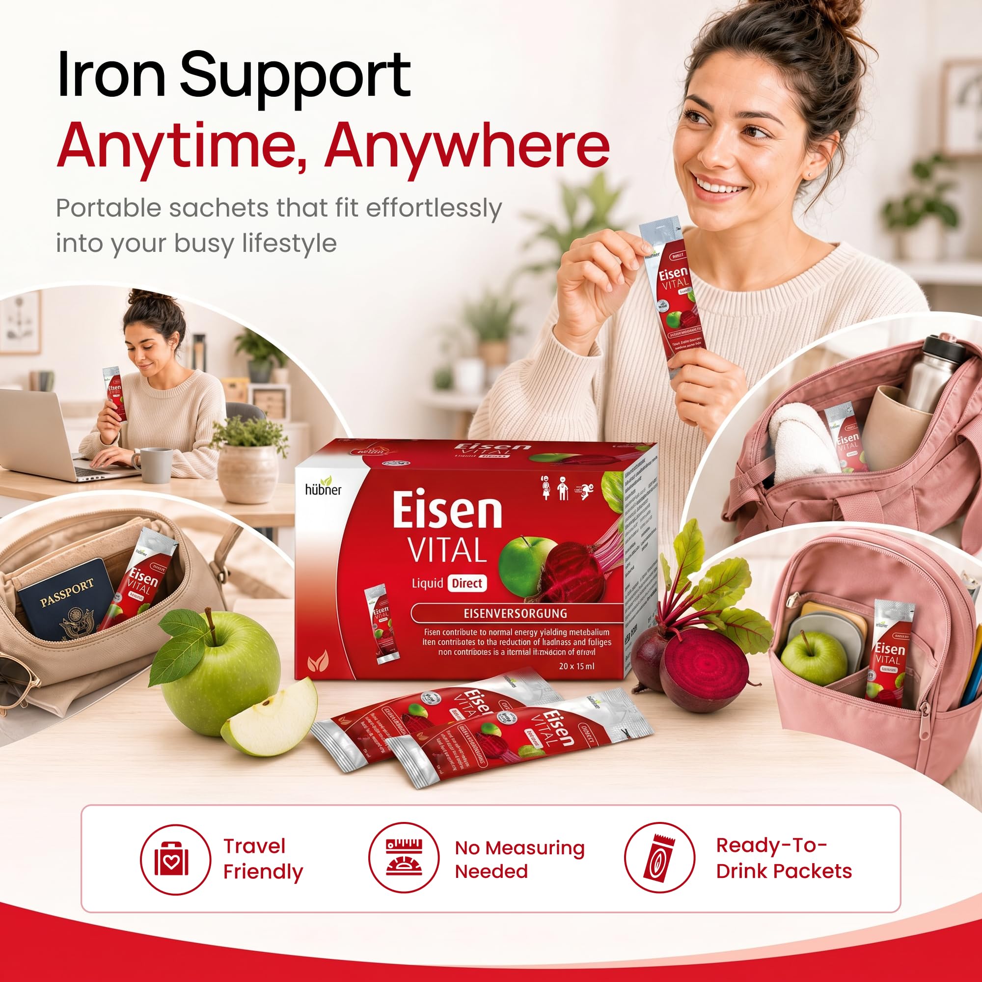 hübner Liquid Iron Supplement 281g with measuring cap