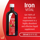 hübner Liquid Iron Supplement 572g bottle side view