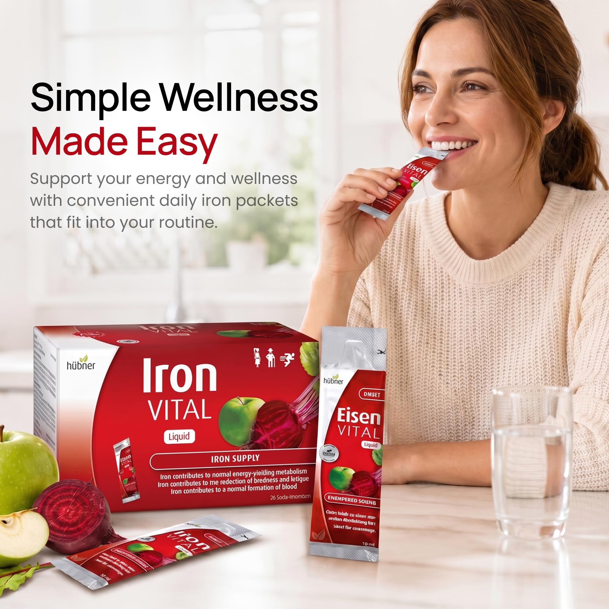 hübner Liquid Iron Supplement lifestyle shot