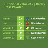 Hudetex Barley Grass Powder 222g on a kitchen counter