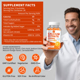 Hudetex Calcium Citrate Gummies with orange flavour illustration