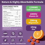Hudetex Calcium Magnesium Zinc Gummies with ingredients list