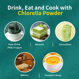 Hudetex Chlorella Powder nutritional information on packaging