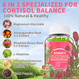 Hudetex Cortisol Supplement Gummies for Women bottle with gym bag