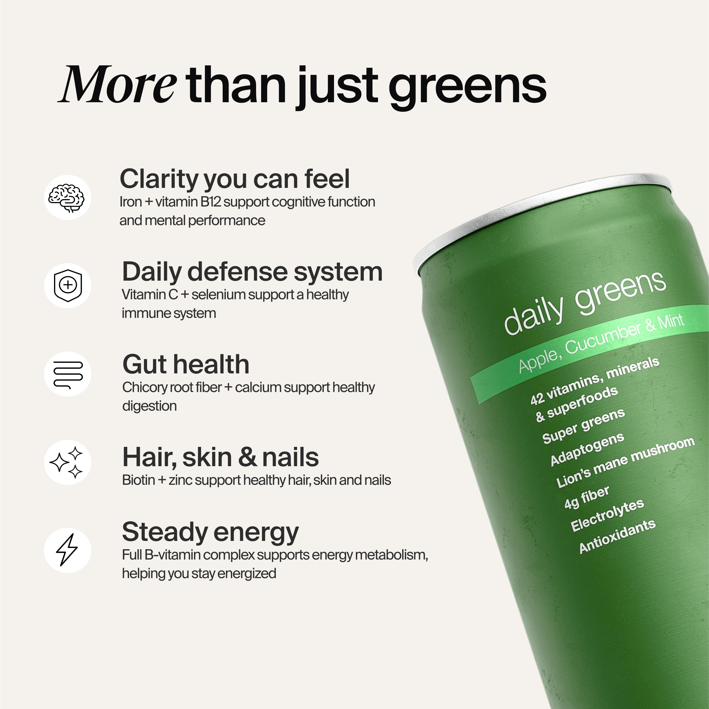 Huel Daily Greens 386g ingredients list on packaging