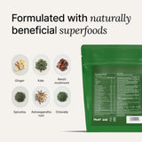 Huel Daily Greens drink mixed in a glass