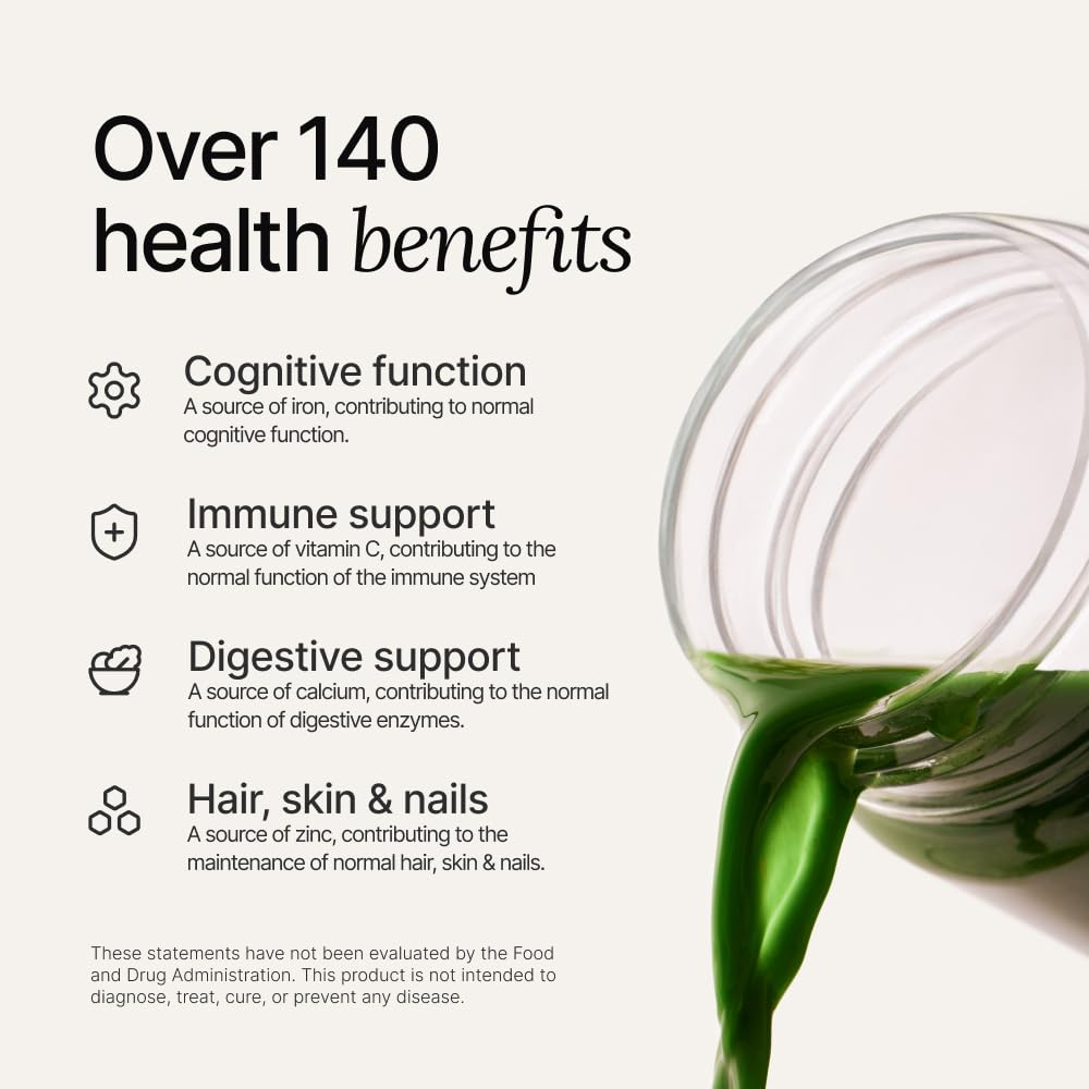 Huel Daily Greens supplement scoop and powder