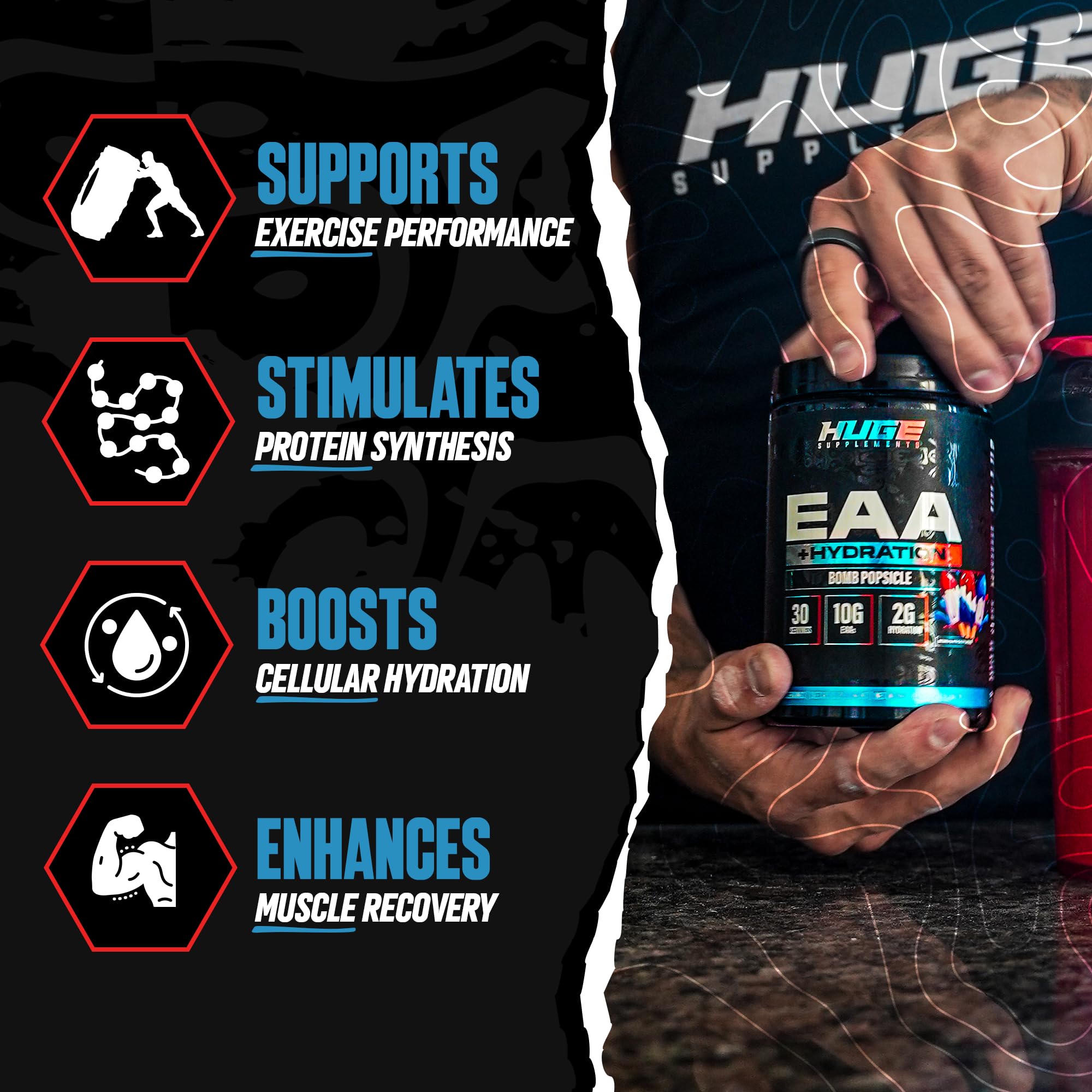 Huge Supplements EAA Powder 544g nutritional information