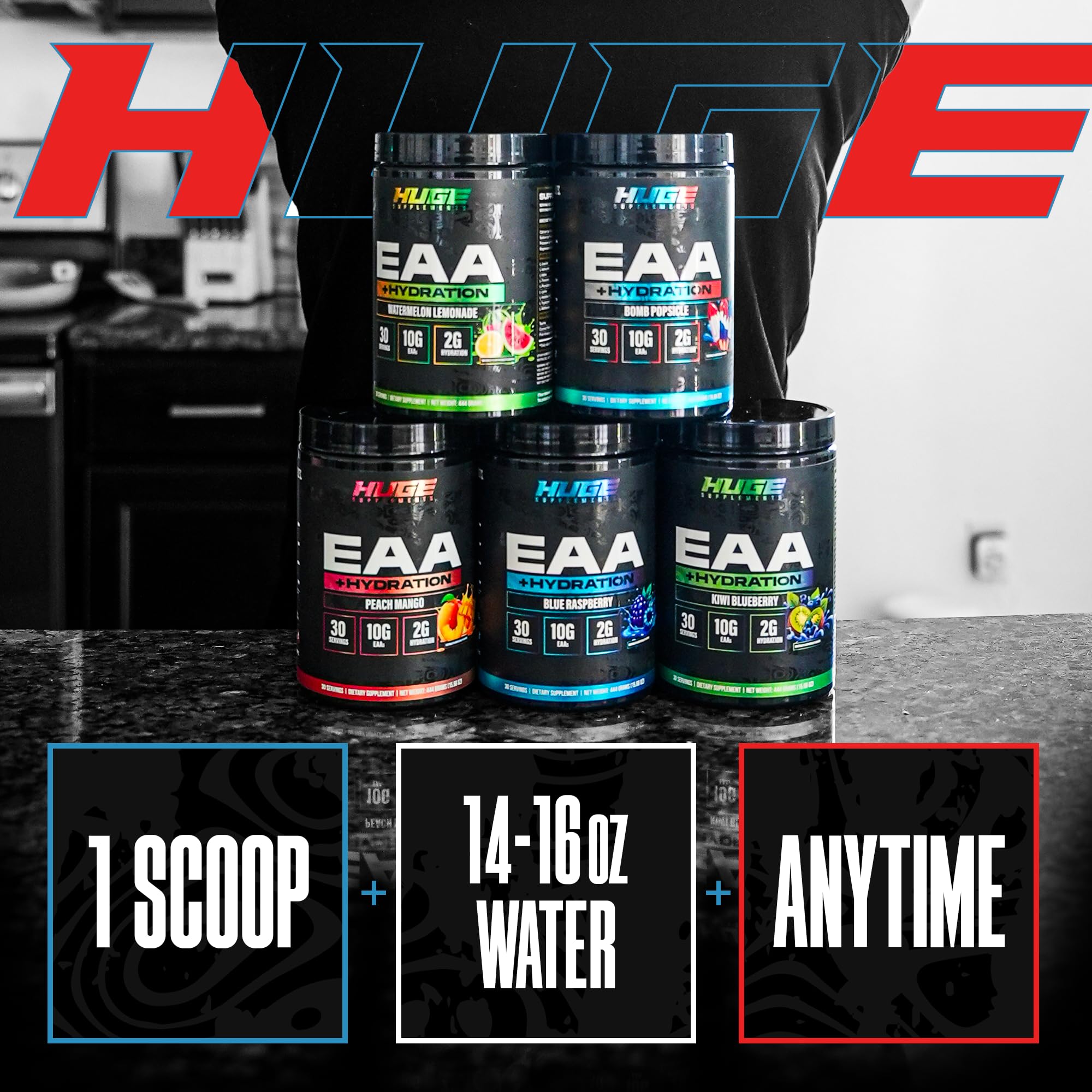 Huge Supplements EAA Powder 544g side view