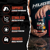 Huge Supplements EAA Powder 544g side view showing nutritional information