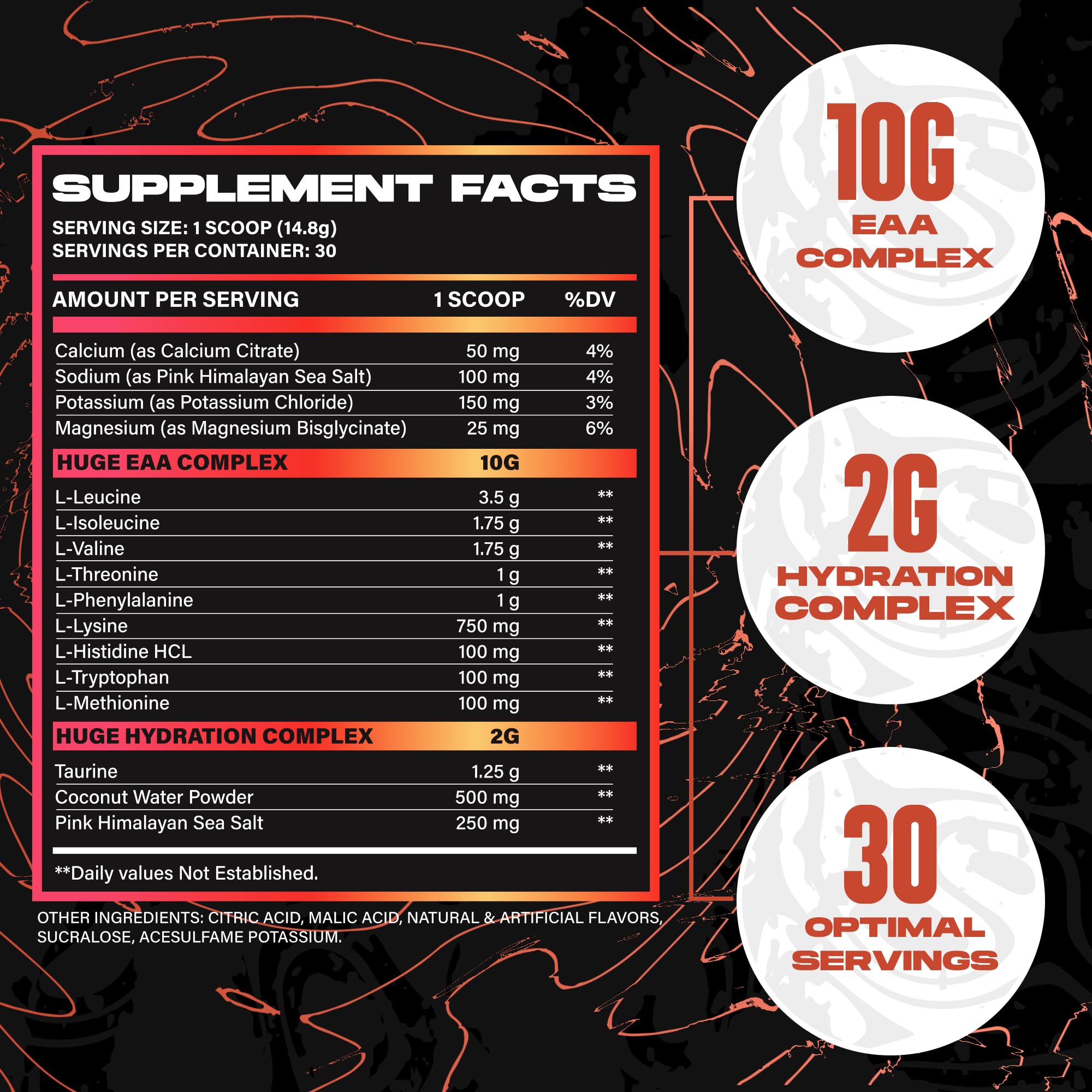 Huge Supplements EAA Powder mixed in a shaker bottle