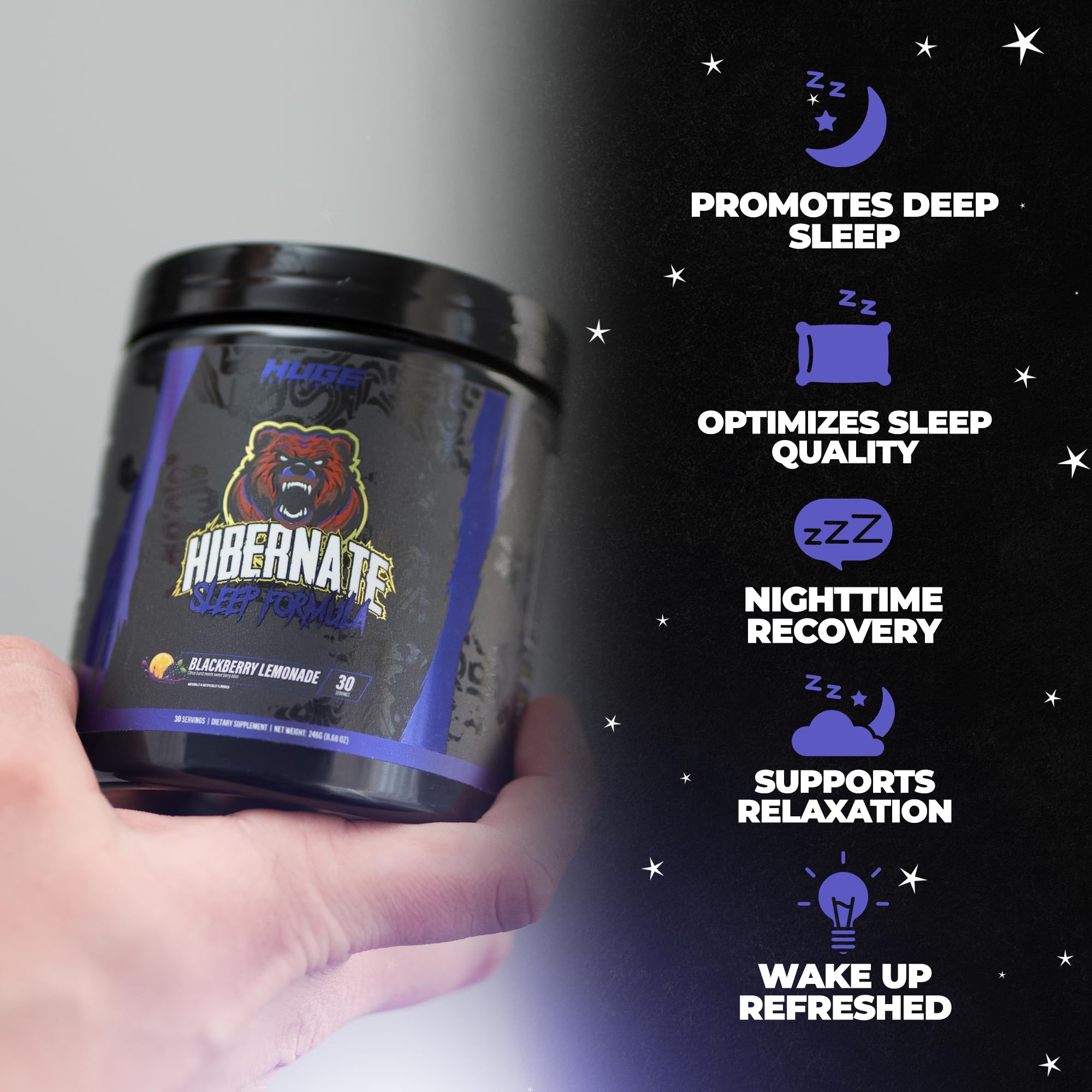 Huge Supplements Hibernate Sleep Supplement back view