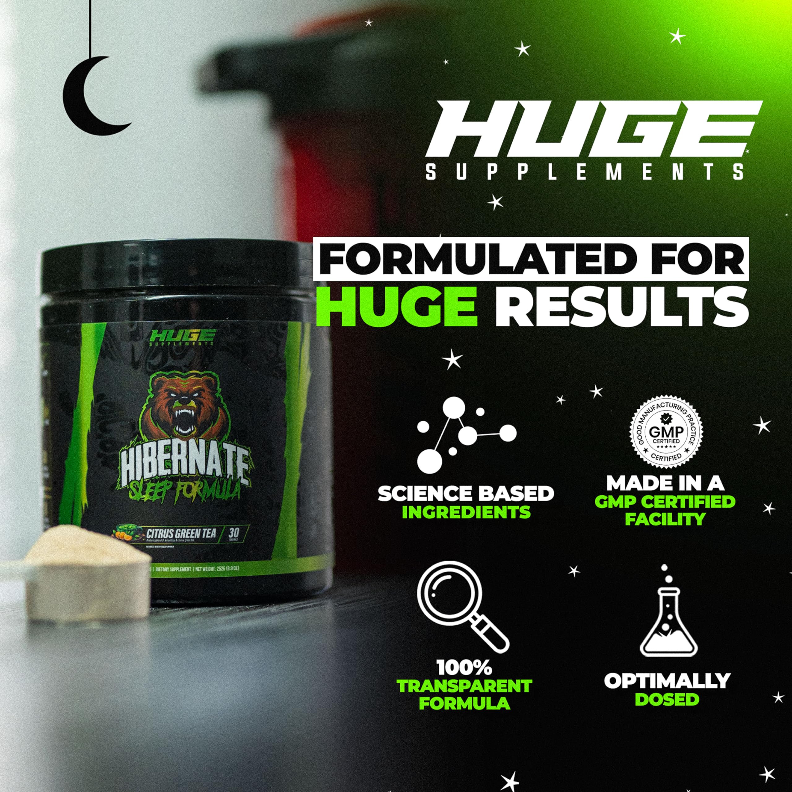 Huge Supplements Hibernate Sleep Supplement in a lifestyle setting