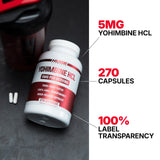 Huge Supplements Yohimbine HCl 5mg Capsules side view