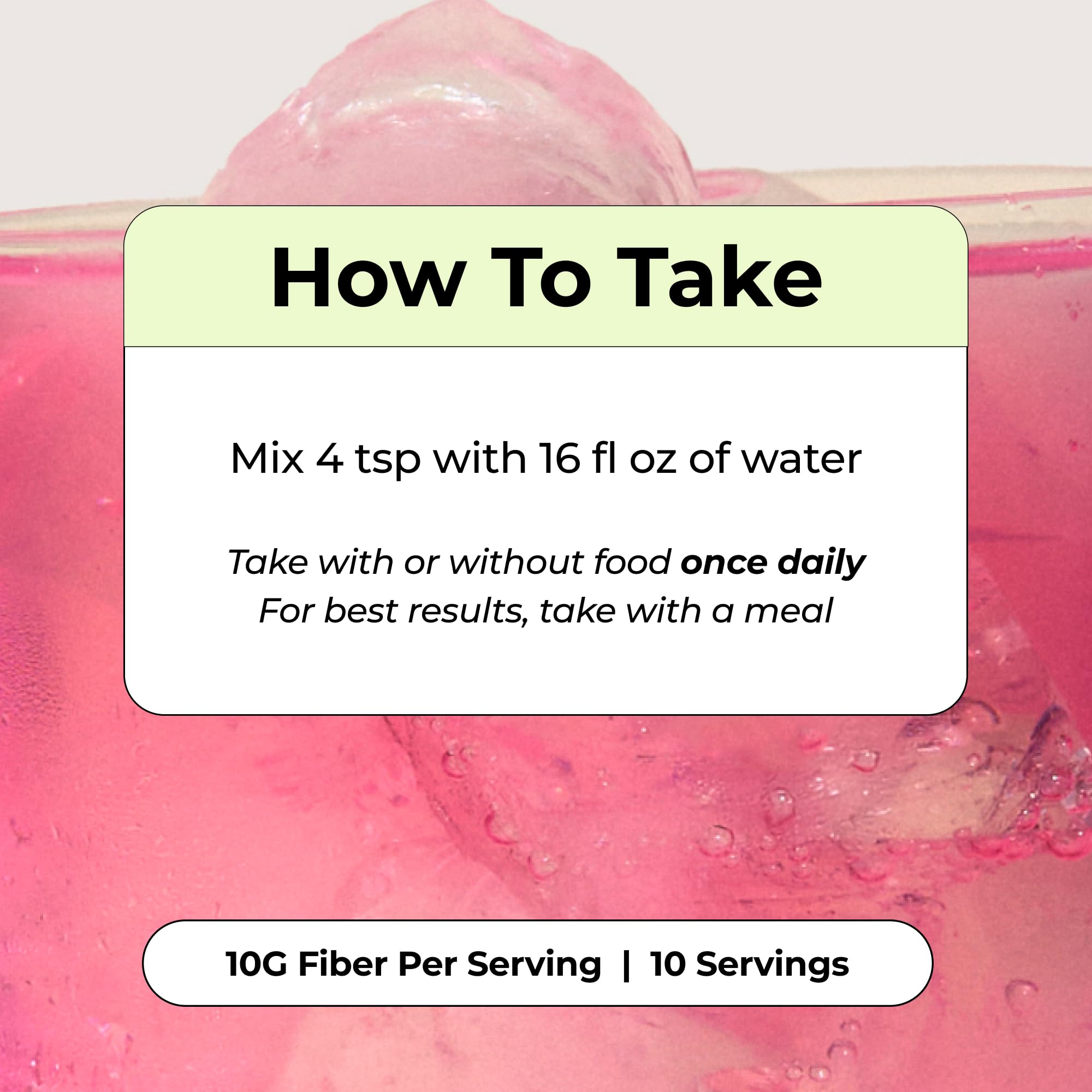 HUM Appetite Control Fibre Supplement Powder mixed in a drink