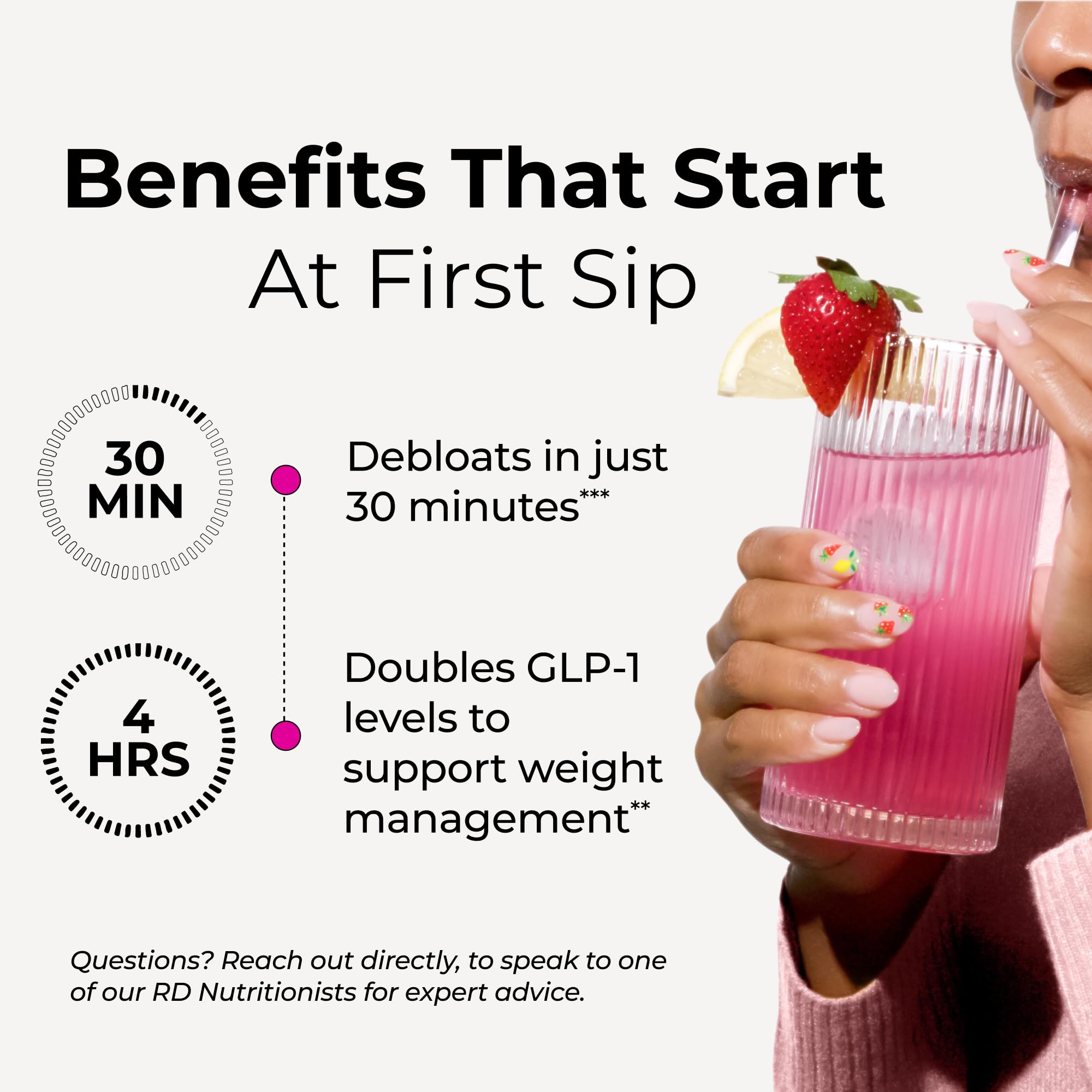 HUM Appetite Control Fibre Supplement Powder on a kitchen counter
