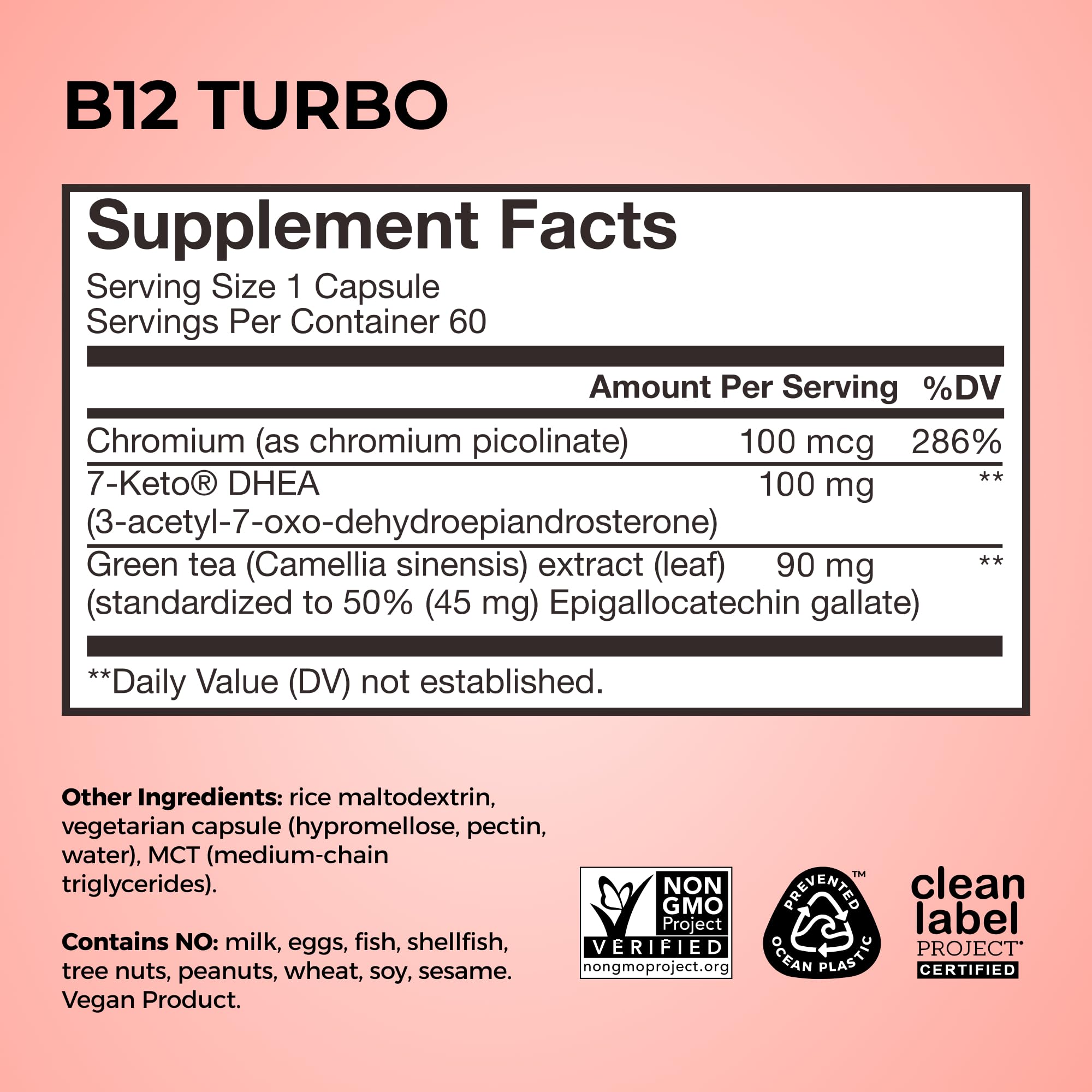 HUM B12 Turbo Daily Supplement with calcium on a table
