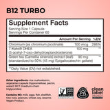 HUM B12 Turbo Daily Supplement with calcium on a table