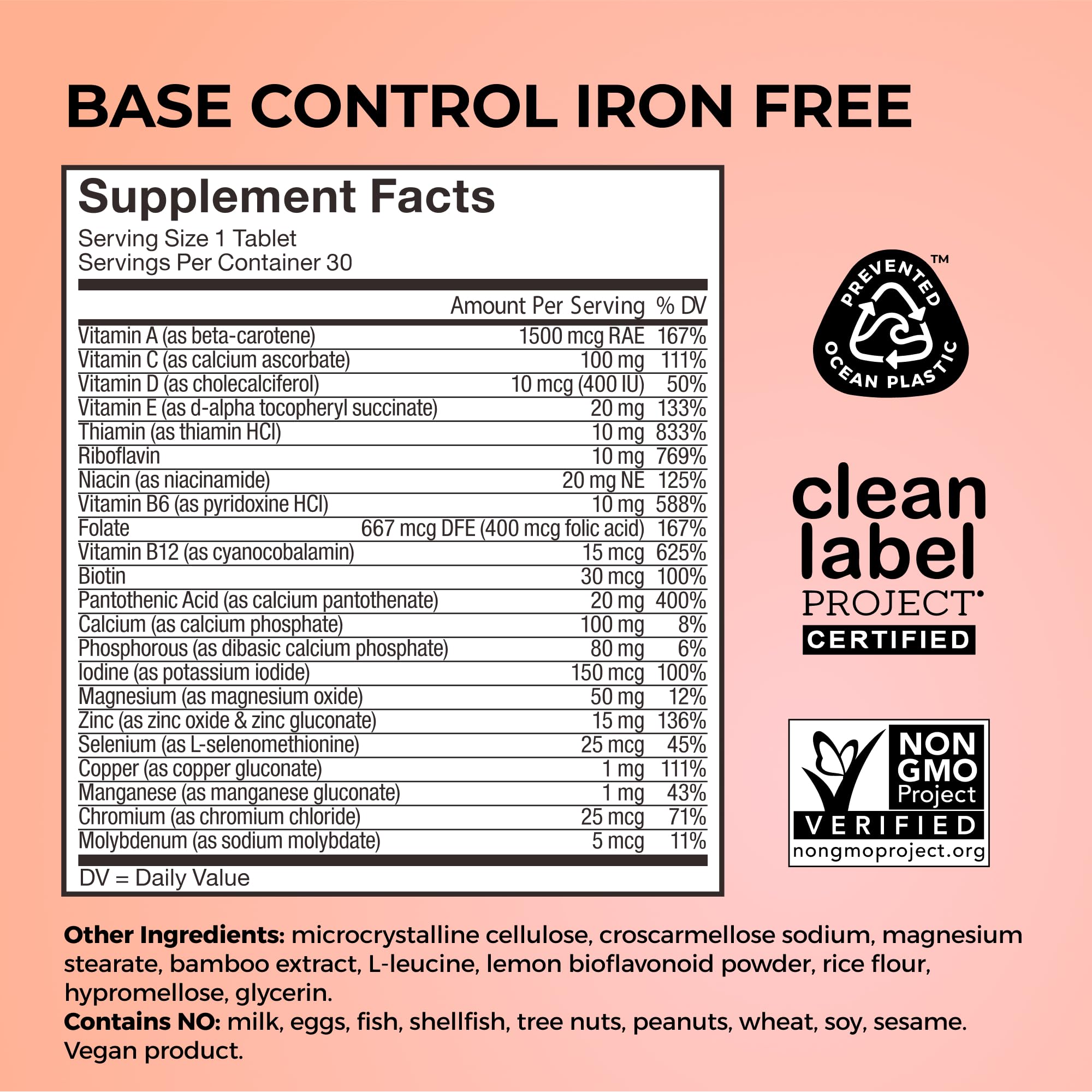 HUM Base Control Daily Women's Multivitamin on kitchen counter