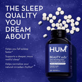 HUM Beauty zzZz Sleep Supplement side view of bottle