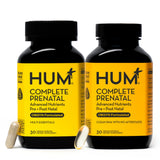 HUM Complete Prenatal Vitamins front view with packaging