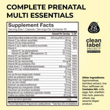 HUM Complete Prenatal Vitamins nutritional information
