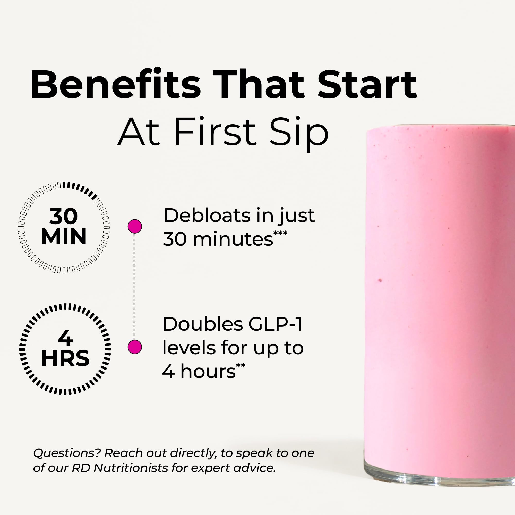 HUM Fiber Supplement Powder 132g in a glass