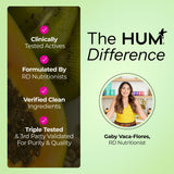 HUM Gut Instinct Probiotic Capsules in a wellness setting