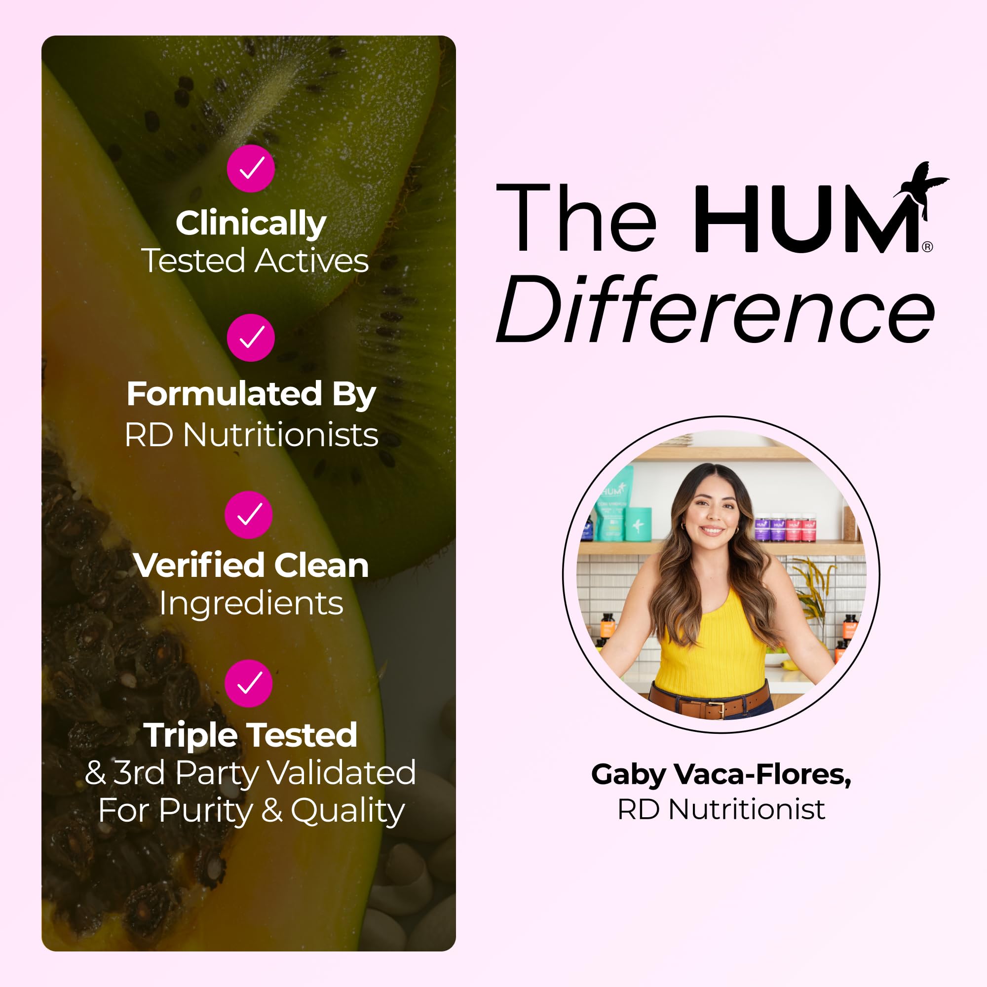 HUM Hair Supplement Capsules in a lifestyle setting