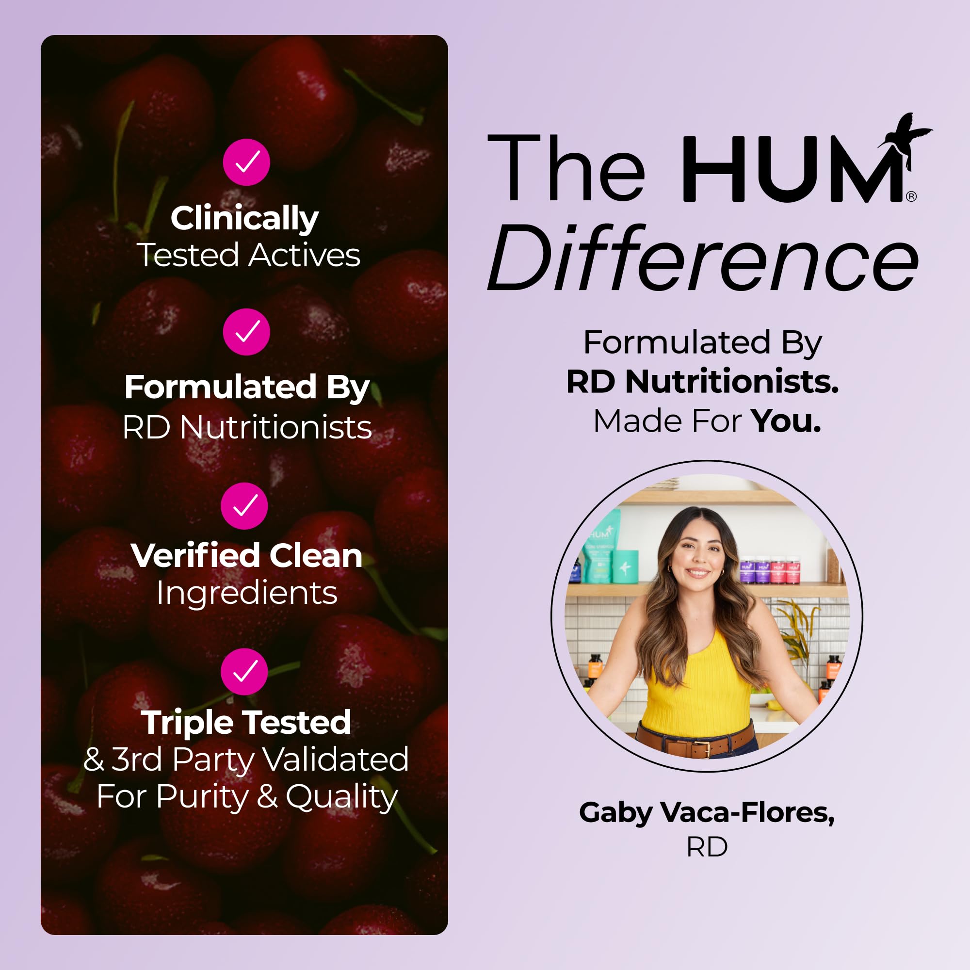 HUM Magnesium Drink Powder 200g cherry lemon flavour mix preparation