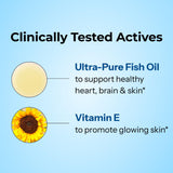 HUM OMG! Omega The Great Omega-3 Fish Oil Softgels side view