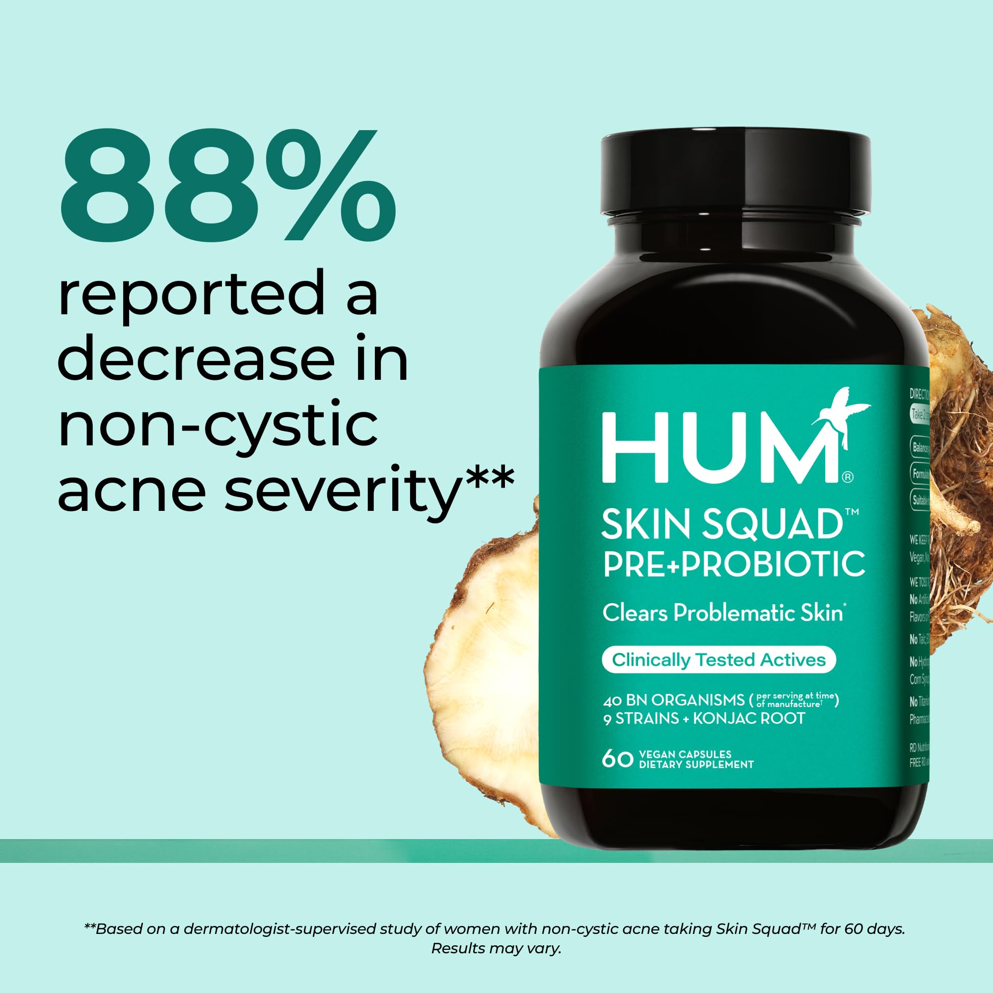 HUM Prebiotic + Probiotic Capsules packaging