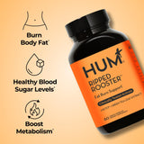 HUM Ripped Rooster Green Tea Capsules side view showing capsule details